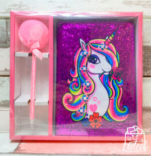 Pack de Libreta Escarcha Unicornio Perlas - Imagen 1