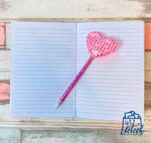 Pack de Libreta Escarchada de Corazón - Imagen 4