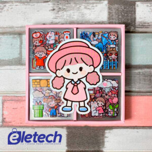 Set de 100 Stickers Kawaii Presentación en caja - Imagen 3