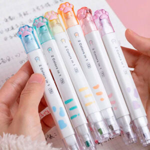 Set de 6 Destacadores Doble Color Pata De Gato - Imagen 2