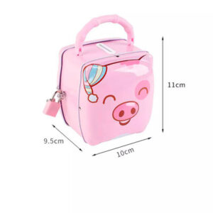 Alcancia Diseño Cerdito con Candado - Imagen 8