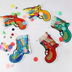 12 Lanza Confetis Inflable Multicolor Cotillón - Imagen 5