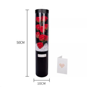 Ramos con Rosa Tubular con luz Pétalos de Jabón Decorativa - Imagen 4