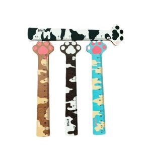 Reglas de Madera Patita de Gato 14 cm 4 Colores - Imagen 2