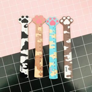 Reglas de Madera Patita de Gato 14 cm 4 Colores - Imagen 4
