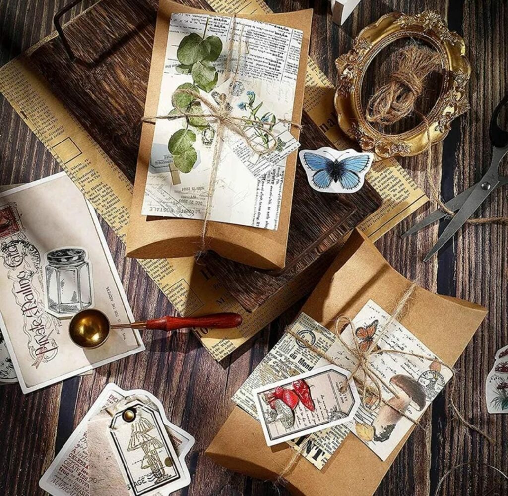 Juego de pegatinas vintage