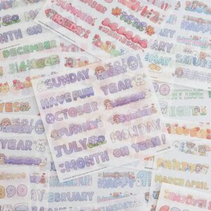 Set Sticker Adhesivo 10 Hojas Palabras en Ingles - Imagen 4