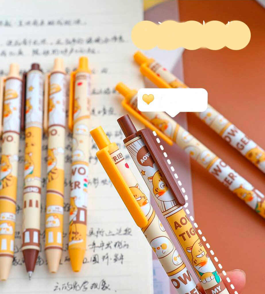 Lapiz Aowo Tigre tinta gel mina 0,5 mm 6 diseños