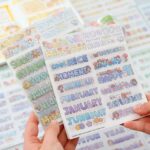 Set Sticker Adhesivo 10 Hojas Palabras en Ingles