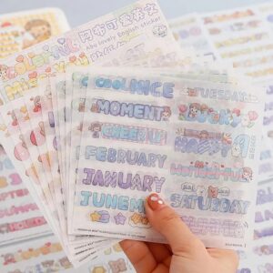 Set Sticker Adhesivo 10 Hojas Palabras en Ingles - Imagen 5