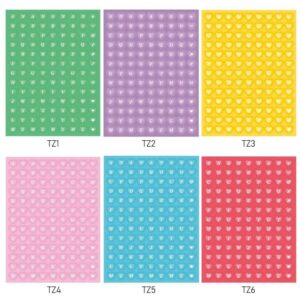 Set de stickers corazón con brillo - Imagen 4