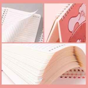 Libreta argollada A5 diseño conejo con cuadros - Imagen 3