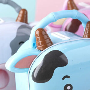 Alcancía Kawaii de Vaca Metálica con Candado - Imagen 4