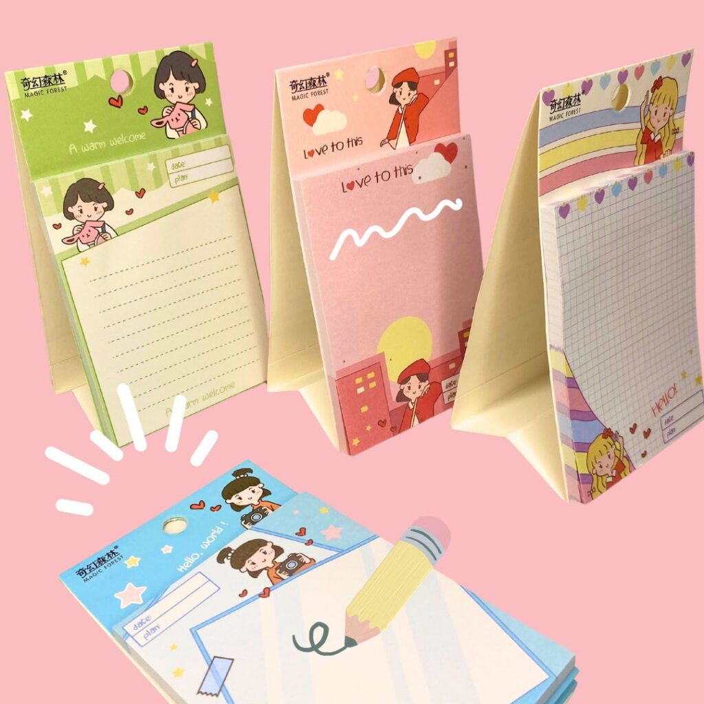 Notas Adhesivas Calendario de Muñeca 4 Colores