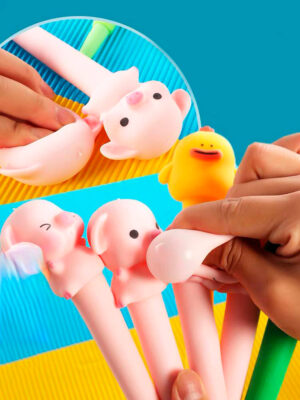 Lápiz anti estrés de Goma cerdito - Imagen 1