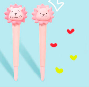 Lapiz Antiestrés de León tinta gel 2 colores - Imagen 1