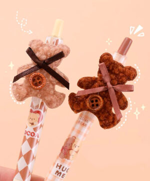 Set Lápices osos tinta gel color negro 3 modelos - Imagen 2