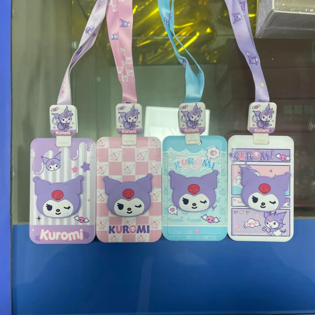 Credencial kuromi lanyards Textura 3d Infantil