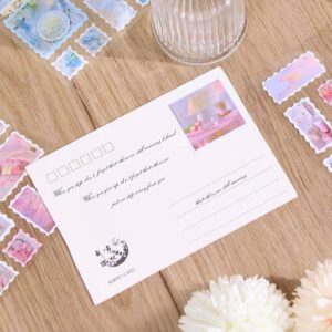 Set Pegatinas Flores Estilo Estampilla de correo - Imagen 3