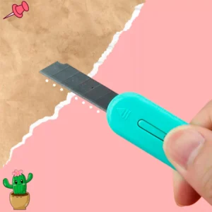 Corta Cartón Retráctil Cactus grande Metálico - Imagen 2