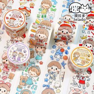 Rollo washi tape papel Muñequitas 50 Modelos