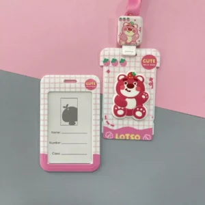 Credencial Lotso con lanyards Textura 3d Infantil - Imagen 3