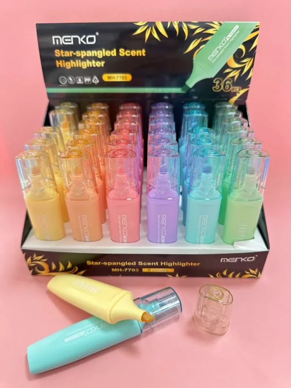 Destacador fluorescente con Brillo y aroma