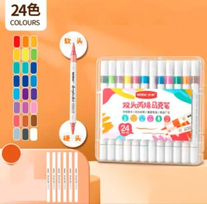 Kit Marcadores acrílicos 24 colores doble punta - Imagen 1