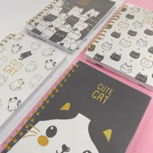 Libreta Argollada Tapa Dura Gatito