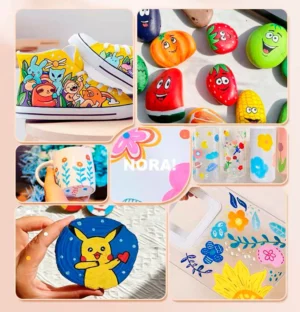 Kit Marcadores acrílicos 24 colores doble punta - Imagen 6