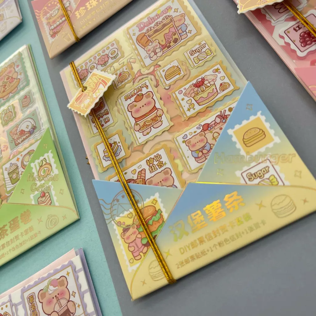 Juego de Pegatinas comida 4 Modelos Estilo vintage