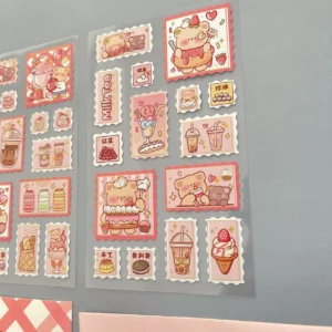 Juego de Pegatinas comida 4 Modelos Estilo vintage - Imagen 3