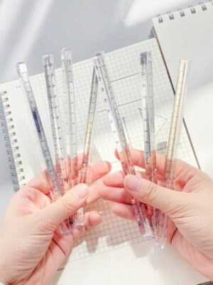 Regla Triangular de Plástico Transparente 20 cm - Imagen 2