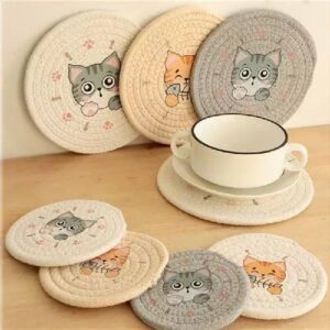 Posavasos de Gatito estilo Artesanal 4 Diseños - Imagen 3
