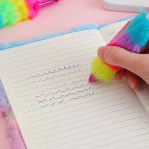 Lapiz Peludo 6 Colores Arcoiris - Imagen 2