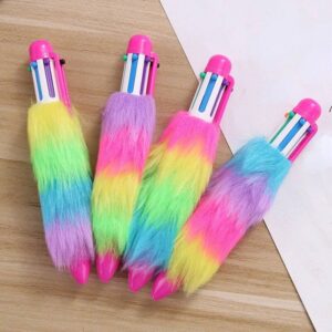 Lapiz Peludo 6 Colores Arcoiris - Imagen 3