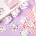 45 Pegatinas Mini Stickers de Conejitos Kawaii