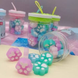 Gomas de Borrar Patita de Gato 3 Colores - Imagen 1