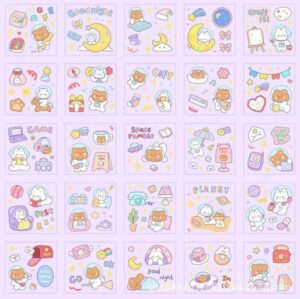 100 Stickers Espacial de Animales Caja de Regalo - Imagen 3