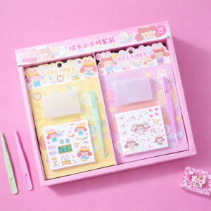 Set de stickers 6 piezas kawaii 4 colores