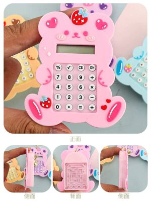 Mini Calculadora Oso + juego laberinto 4 diseños - Imagen 4
