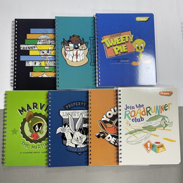 Cuadernos universitarios Looney Tunes 7 mm 10 unidades por paquete