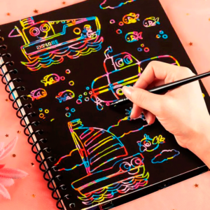 Libreta de Hojas Negras Arcoíris Mediana - Imagen 3