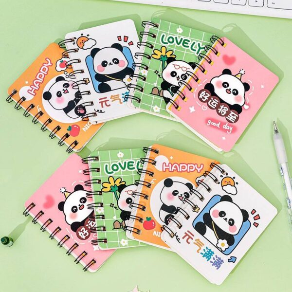 Mini libreta argollada Diseño Panda