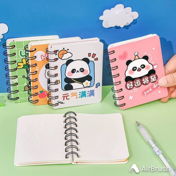 Mini libreta argollada Diseño Panda - Imagen 3