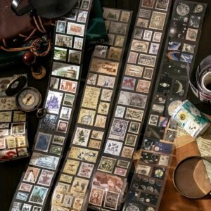 Rollo de stickers vintage pegatinas 4 diseños - Imagen 5