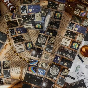 Rollo de stickers vintage pegatinas 4 diseños - Imagen 3