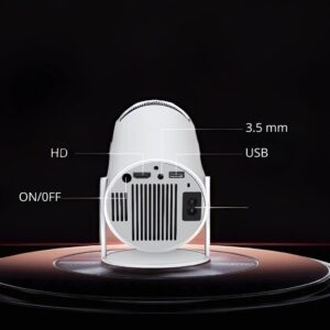 Mini Proyector HY 300 4k Blanco Wifi Bluetooth - Imagen 4