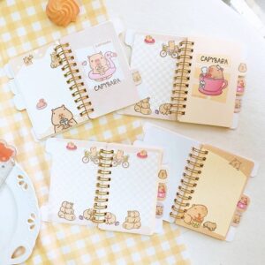 Mini Libreta argollada con separadores Divertidos Capybaras - Imagen 4