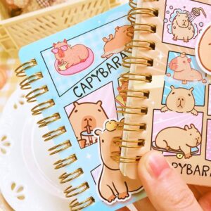 Mini Libreta argollada con separadores Divertidos Capybaras - Imagen 3
